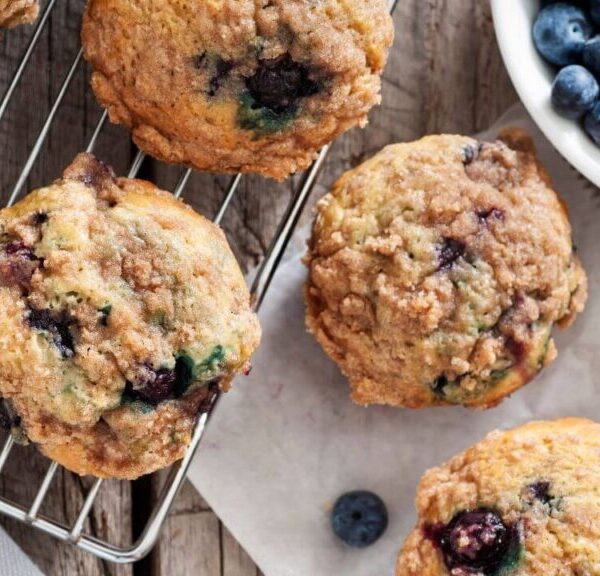 A Recipe That Makes 8 Jumbo Blueberry